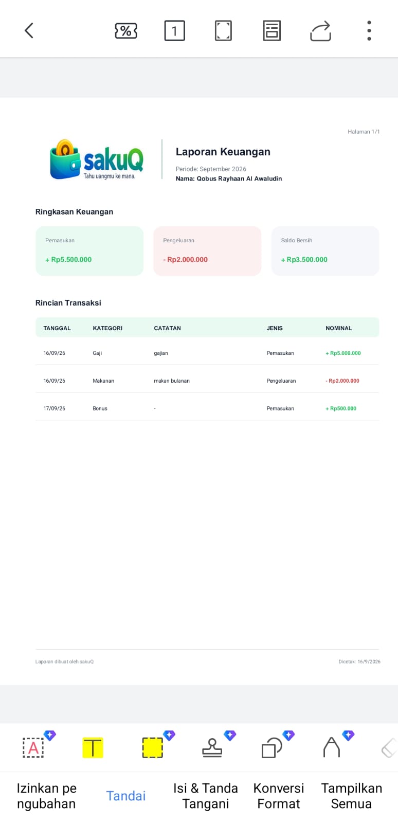 sakuQ Screen 2